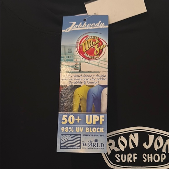 Ron Jon Black Short Sleeve SPF swim shirt - Picture 3 of 3